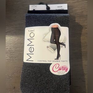 MeMoi Black Opaque Tights